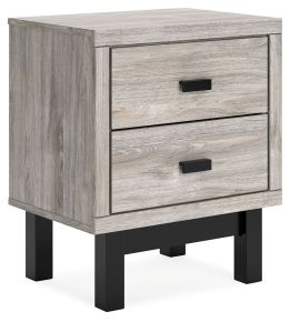 Signature Design by Ashley® B1036-92 Vessalli - Black / Gray - Two Drawer Nightstand