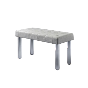 ACME 96510 Bagley - Bench - Linen & Clear Acrylic