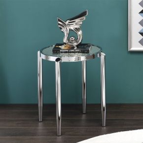 ACME LV00573 Abbe - End Table - Glass & Chrome