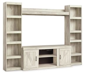 Signature Design by Ashley® EW0331W6 Bellaby - 4-Piece Entertainment Center - Whitewash