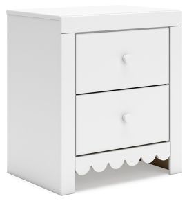 Signature Design by Ashley® B2540-92 Mollviney - White - Two Drawer Night Stand