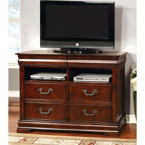 Furniture of America CM7260TV Mandura - Media Chest - Cherry