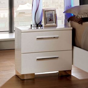 Furniture of America CM7201N Clementine - Nightstand - Glossy White