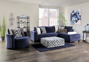 Furniture of America SM5151-SECT Griswold - Sectional - Navy