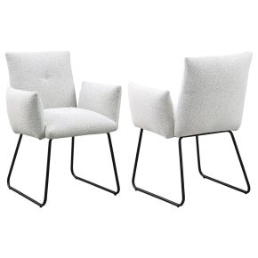 Coaster Fine Furniture 108492 Ackland - Upholstered Dining Side Chair (Set of 2) - Light Gray