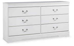 Signature Design by Ashley® B129-31 Anarasia - Six Drawer Dresser - White