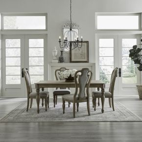 Liberty Furniture 244N-DR-5RLS Magnolia Manor - 5 Piece Rectangular Table Set - Light Brown