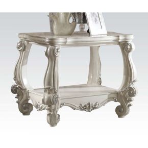 ACME 82124 Versailles - End Table - Bone White