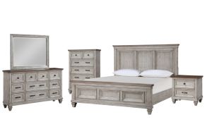 New Classic 00-2114-35C Mariana - 5/0 Queen 5 Piece Bedroom Set (Bed & Dresser & Mirror & Chest & Nightstand) - Gray