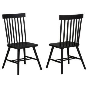 Coaster Fine Furniture 122502BLK Andrews - Windsor Spindle Back Dining Side Chair (Set of 2) - Black