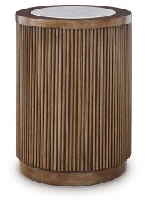 Ashley Furniture T658-6 Hadonna - Round End Table - Brown