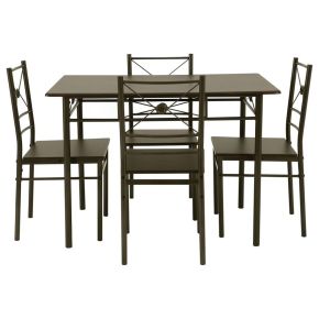 CoasterEveryday 100033 Anna - 5 Piece Rectangular Dining Table Set - Dark Bronze