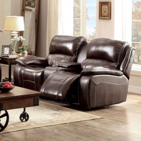 Furniture of America CM6783BR-LV Ruth - Loveseat - Brown