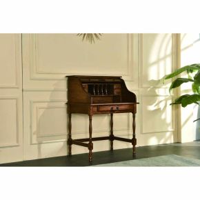 Tennessee Enterprises 8932BW 32" Mini Roll Top Desk w/ USB Power Outlet