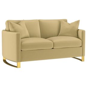 Coaster Fine Furniture 508825 Corliss - Upholstered Curved Track Arm Loveseat - Camel