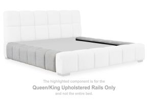 Signature Design by Ashley® PCB584-96 Grendusk - Queen/King Upholstered Rails - Light Gray