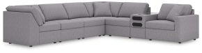 Ashley Furniture 92104S34 Ashley Furniture 92104S34 Modmax - 7-Piece Sectional With Audio System Console - Granite
