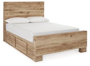 Signature Design by Ashley® B1050B29 Hyanna - Full Panel Bed With 2 Side Storage - Tan