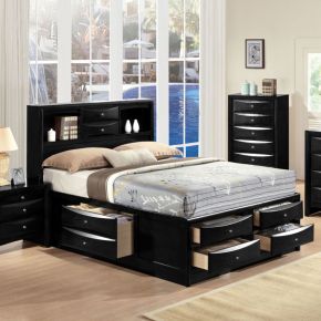 ACME 21610Q ACME 21610Q Ireland - Queen Bed With Storage - Black