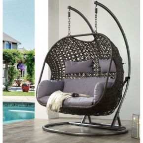 ACME 45084 Vasant - Patio Swing Chair - Gray, Dark