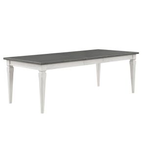 ACME DN02273 Katia - Dining Table With Leaf - Rustic Gray & Weathered White
