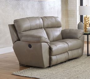 Jackson Furniture Industries 64072-1273/56-3073/56 Costa - Top Grain Italian Leather Power Lay Flat Reclining Loveseat - Putty