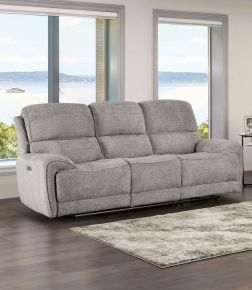 Furniture of America FM62001LG-SF-PM Morcote - Power Sofa - Light Gray