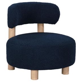 CoasterEveryday 903168 Zonie - Boucle Upholstered Barrel Back Accent Chair - Blue