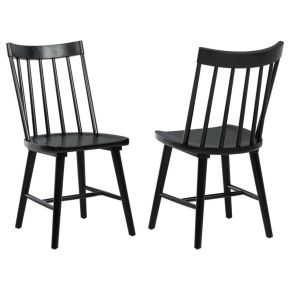 Coaster Fine Furniture 108546BLK Middleton - Solid Wood Dining Side Chair Black (Set of 2) - Black
