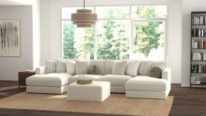 Jackson 2235/75/31/76/12-16 Ritzy - 4 Piece Modular Double Chaise Sectional And 1 Included Cocktail Ottoman - Bone