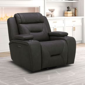 Liberty Furniture 7019CO-12P Chapman - Swivel Glider Recliner P2 - Dark Gray