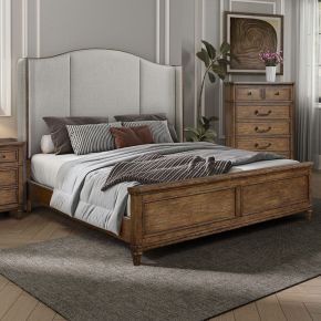 Liberty Furniture 336-BR-QSH Harrison Heights - Queen Shelter Bed - Sienna