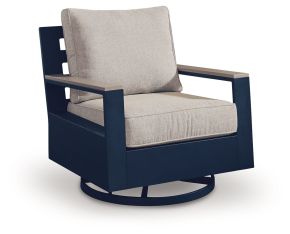 Ashley Furniture PCP587-821 East Beach - Swivel Glider Chair With Cushion - Blue