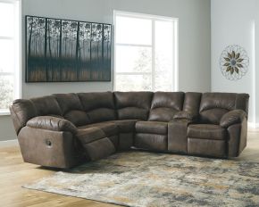Signature Design by Ashley® 27802/48/49 Tambo - Right Arm Facing Loveseat with Console 2 Pc Sectional - Canyon