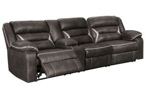 Signature Design by Ashley® 13104/59/62 Kincord - Midnight - Left Arm Facing Power Sofa With Console 2 Pc Sectional