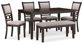 Signature Design by Ashley® D422-325 Langwest - Dining Room Table Set (Set of 6) - Brown