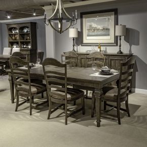 Liberty Furniture 297-DR-7RLS Paradise Valley - 7 Piece Rectangular Table Set - Dark Brown