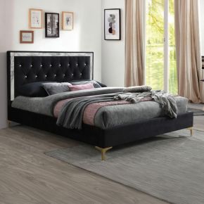 ACME 28990Q ACME 28990Q Rowan - Queen Bed - Black Fabric