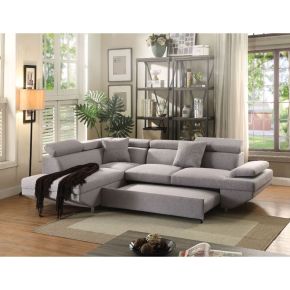 ACME 52990 Jemima - Sectional Sofa - Gray Fabric