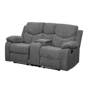ACME 55441 Kalen - Motion Loveseat With Console - Gray Chenille