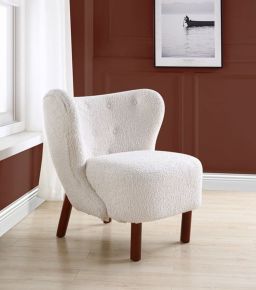 ACME AC00228 Zusud - Accent Chair - White Teddy Sherpa