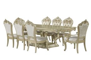 New Classic 40-992-DT Monique - Dining Table Top & Base - Pearl Silver