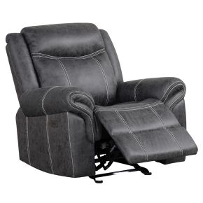 ACME LV04672 ACME LV04672 Zubaida - Power Motion Glider Recliner - Dark Gray Polish Microfiber