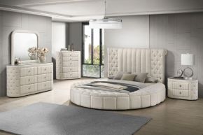 Coaster Fine Furniture 360111Q-S5 Sonya - 5 Piece Upholstered Queen Bedroom Set - Ivory