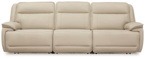 Signature Design by Ashley® U13001S5 Double Deal - 3-Piece Power Reclining Sofa Sectional - Almond