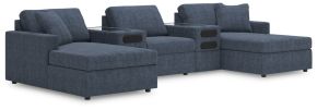 Signature Design by Ashley® 92121S49 Modmax - 5-Piece Double Chaise Sectional With Audio System Consoles - Ink