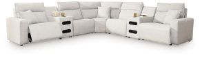 Ashley Furniture 65907S9 Ashley Furniture 65907S9 Modmax II - 7-Piece Power Reclining Sectional With Audio Consoles - Stone