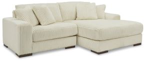 Ashley Furniture 21104S4 Ashley Furniture 21104S4 Lindyn - Right Arm Facing Corner Chaise 2 Pc Sectional - Ivory