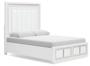 Signature Design by Ashley® B822B2 Chalanna - Queen Upholstered Storage Bed - White