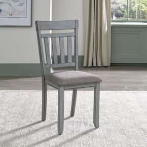Liberty Furniture 131-C6501S Newport - Splat Back Side Chair - Smokey Gray / Carbon Gray